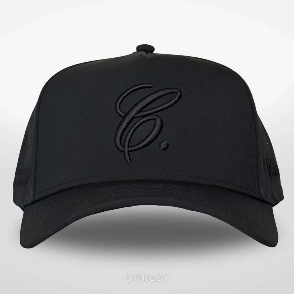 CITRUSY Athletic Trucker Golf Hat | Performance Mens 5 Panel Cap | Cool Breathable Waterproof Workout Running Snapback - Image 2