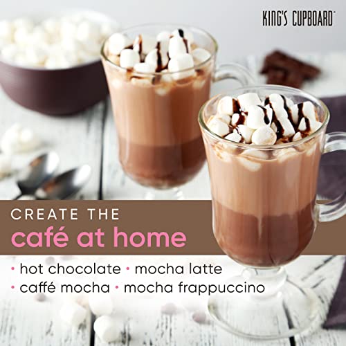 King's Cupboard Bittersweet Chocolate Sauce - The Perfect Hot Fudge Sauce For Topping Ice Cream & Desserts, Chocolate Coffee Drizzle, Baking, Fondue, Gluten-Free, Kosher, All Natural 10 Oz - 4 Pack #TOP5