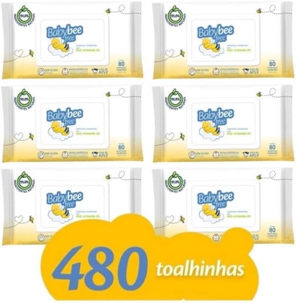 Lenço Umedecido Baby Bee Free 480 Unidades