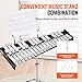VEVOR 32 Note Glockenspiel Xylophone Bell Kit, Professional Percussion Instrument Set with Mallets, Drum Sticks, Music Stand, Adjustable Stand and Carrying Bag for Students & Adults
