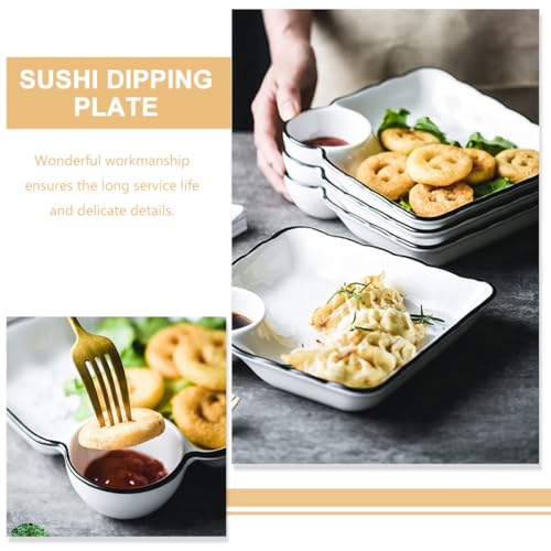 Juego 2 Platos de Cerámica para Sushi y Salsas miniatura 7