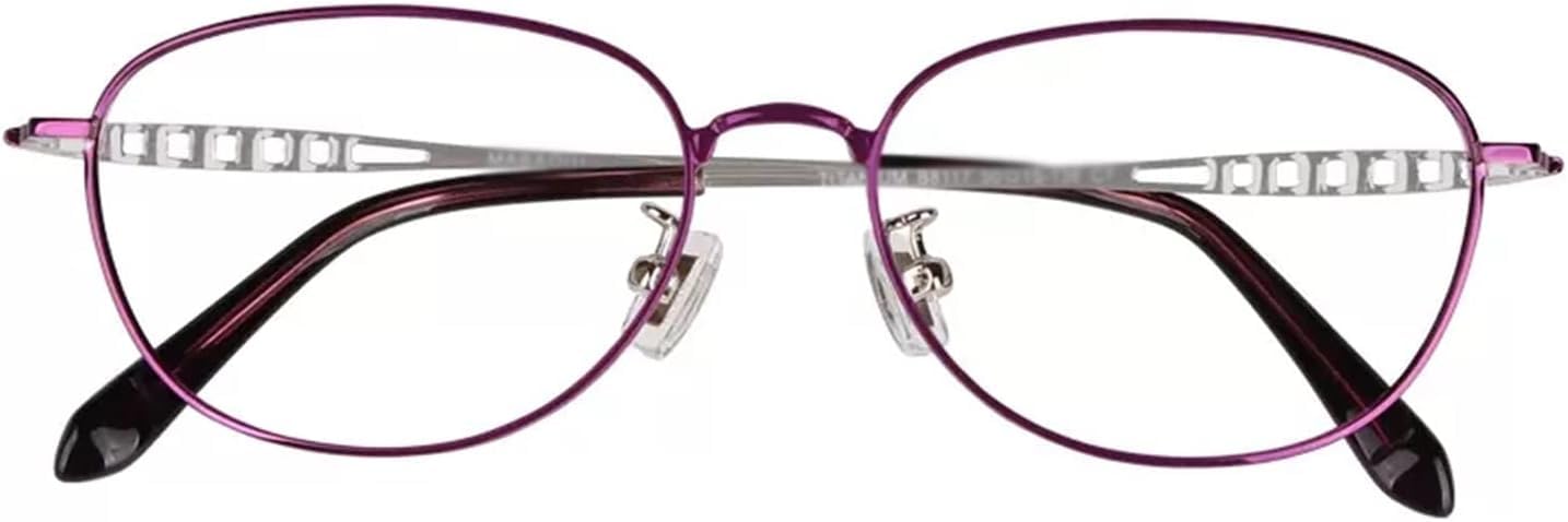 Modne Blokowanie Niebieskiego światła Dla Pań, Lekkie Czytniki Tytanowe, Purple, 3.0+