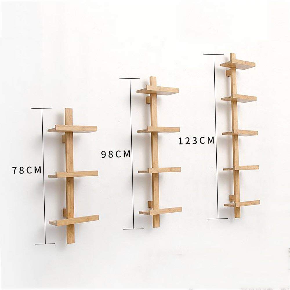 MU Estantes para el hogar Estantería Estante de Almacenamiento Organizador montado en la Pared de Madera para Dormitorio, Sala de Estar, baño, Cocina, Oficina y más Bastidores de 3 Niveles, 4 Niveles