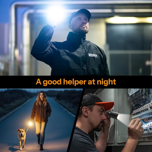 Image of UN1QUE Digital Power Display Rechargeable Torch Light, 1000 Lumens Torch Light with 4 Light Modes, Stepless Zoom Flashlight