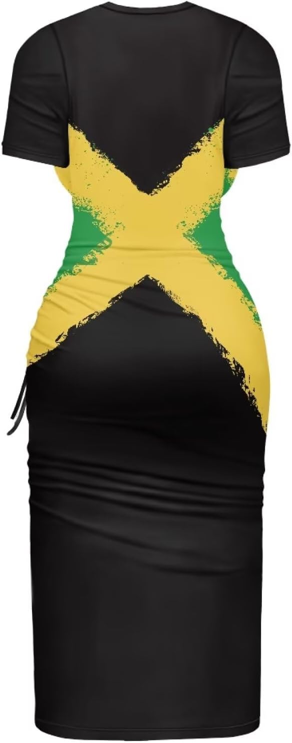 Short Sleeve Dress for Women,Sexy Bodycon Dress,Plus Size Slit Dress,String Design s-4xl