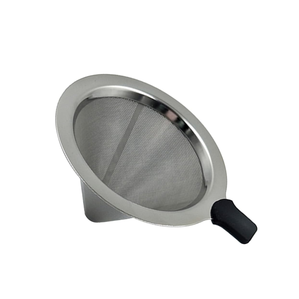 ARTIBETTER Cone Filter Coffee Maker Reusable Single Serve Maker Stainless Steel Filter Double Layer Funnel for Pour