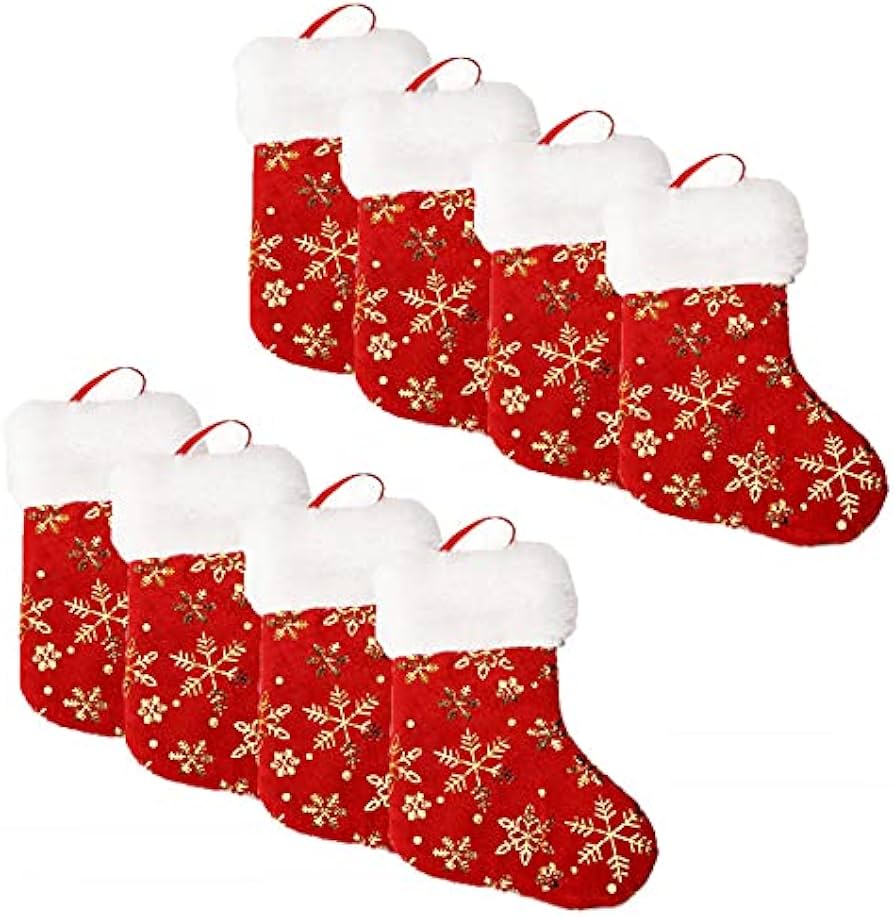 Mini plush christmas stockings Clearance