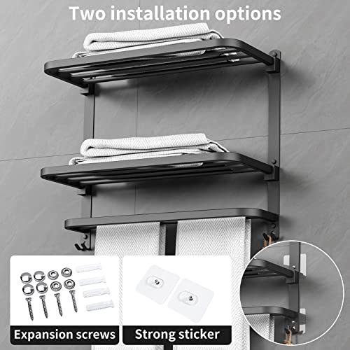 Porte-serviettes en acier inoxydable 304 support mural robuste - 7