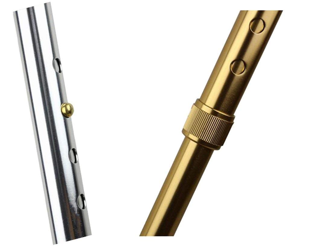 Soporte para bastón para Caminar Muleta para bastón para Anciano Anciano Telescópico Estable Antideslizante Ligero Altura Ajustable Bastones Dorados para Hombres o Mujeres Práctico Present