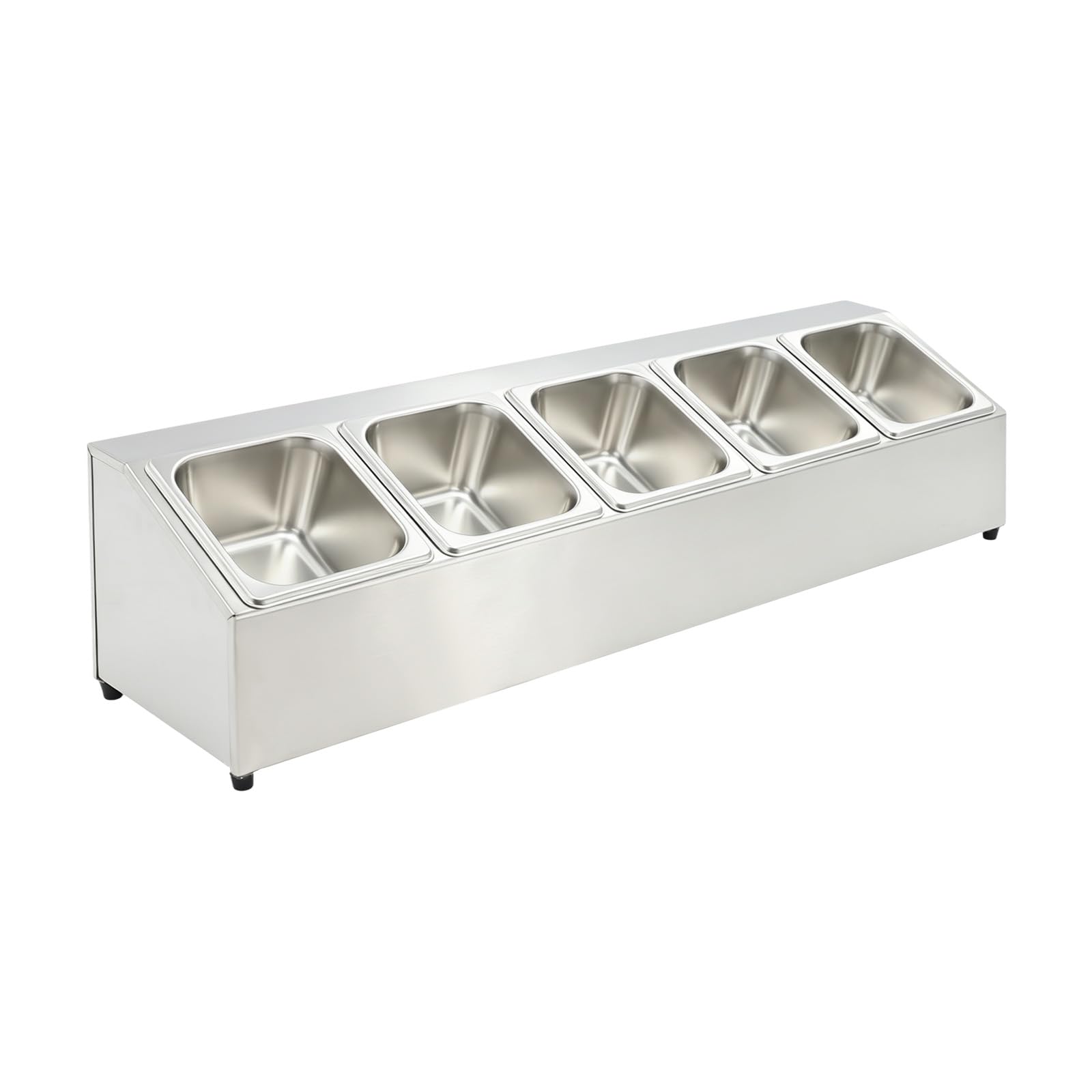 Supporto per ingredienti in acciaio inox 5 contenitori 1 5L