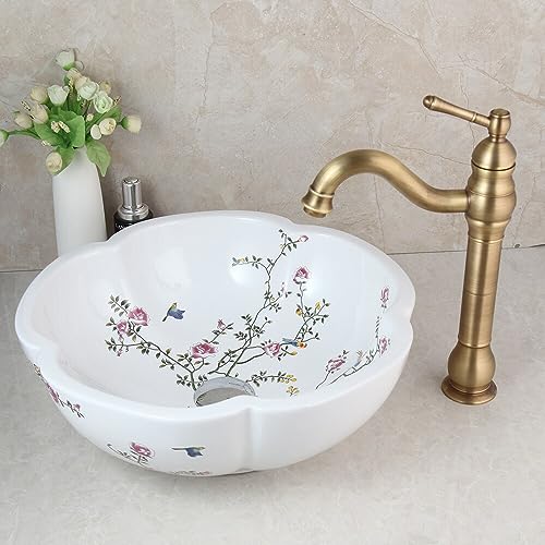 Ensemble lavabo céramique pour une salle de bain rétro - 2