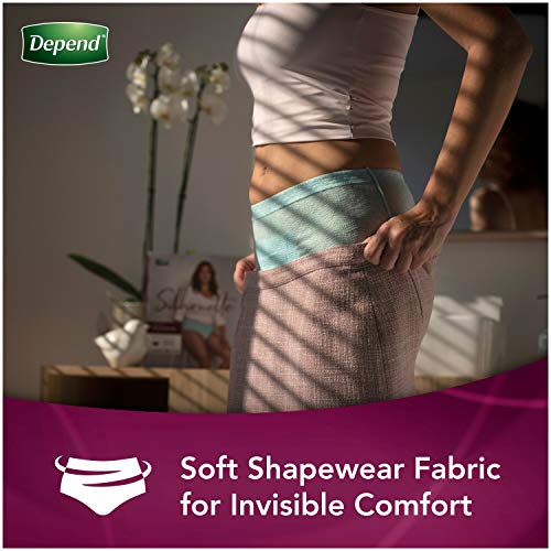 Image of Depend Silhouette Incontinence and Postpartum Underwear for Women, Maximum Absorbency, Disposable, Medium, Pink /Black /Teal /Berry, 4 Count