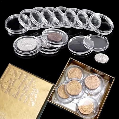 Capsulas Plásticas Transparentes para Monedas 100 pzs 25mm miniatura 6