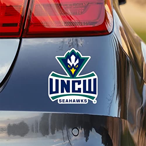 Image of Nudge Printing UNCW North Carolina Wilmington Seahawks Weatherproof Vinyl Sticker Car Decal from