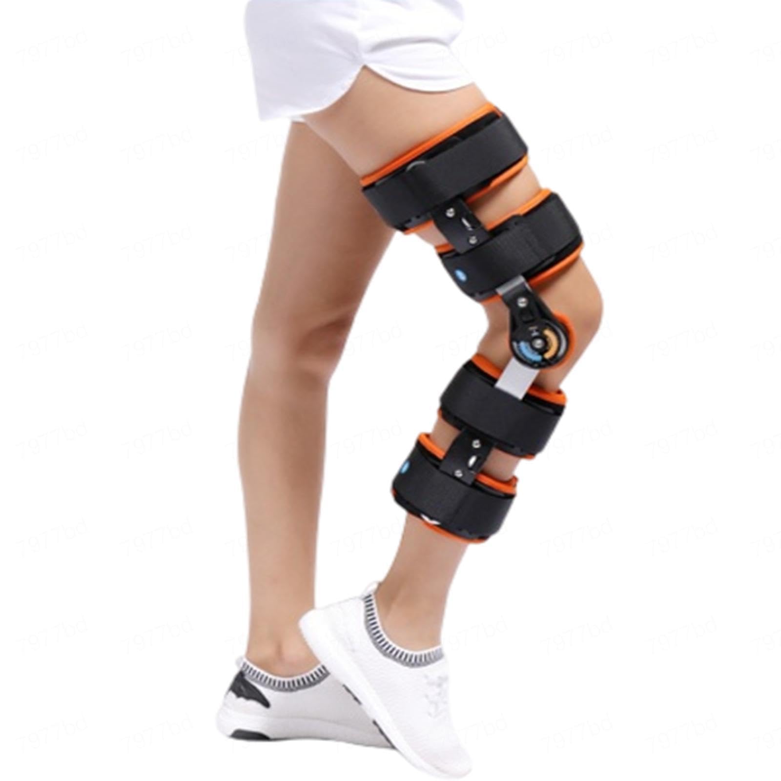 Rodillera Ajustable con bisagras inmovilizador, postoperatori Rodilleras Apoyo con estabilizadores de piernas Laterales,para el Dolor de Artritis, Osteoartritis, Desgarro de menisco