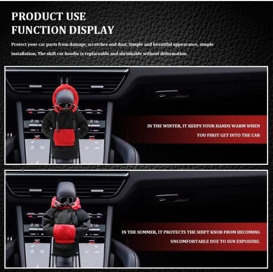 Image of MOONSHINE Car Gear Shift Hoodie | Car Shifter Funny Sweater Superhero Theme Hoodie for Gearshift | Car Shifter Protector Decoration Accessories (Black) (Joker)