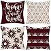 Set di 4 federe copricuscino copricuscino in lino bordeaux con motivo geometrico federa articoli per la casa federa nordica copricuscino per divano 45x45cm