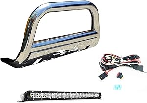 Vanguard Stainless Steel Bull Bar 20in LED Kit | Compatible with 10-22 Lexus GX460 / 03-09 Lexus GX470 / 03-22 Toyota 4Runner Excludes TRD Models