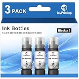JoyPrinting Black Ink Refill Bottles ET-2800 Ink Black Compatible with ET-2800 ET-2720 ET-2803 ET-4800 ET-4700 ET-2400 ET-2840 ET-4810 Printers (70 ml, 3 Pack)