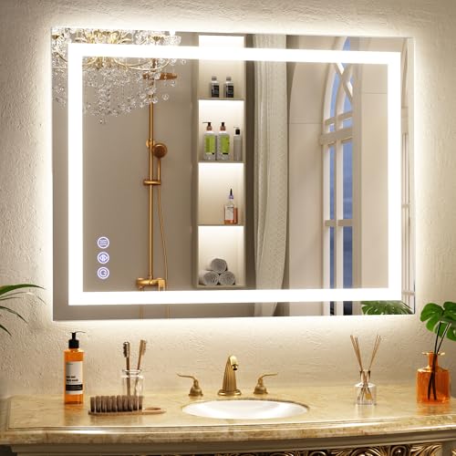 LED Bathroom Mirror with Lights Dimmable & Anti-Fog