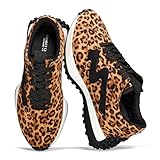 Project Cloud Trendy Fashion Sneakers for Women 2026 - Memory Foam and Non-Slip Comfortable Casual Ladies Shoes for Womens Fashion Sneakers - Lightweight Lace-up Shoes (LECCO,LEOPMICRO,10)