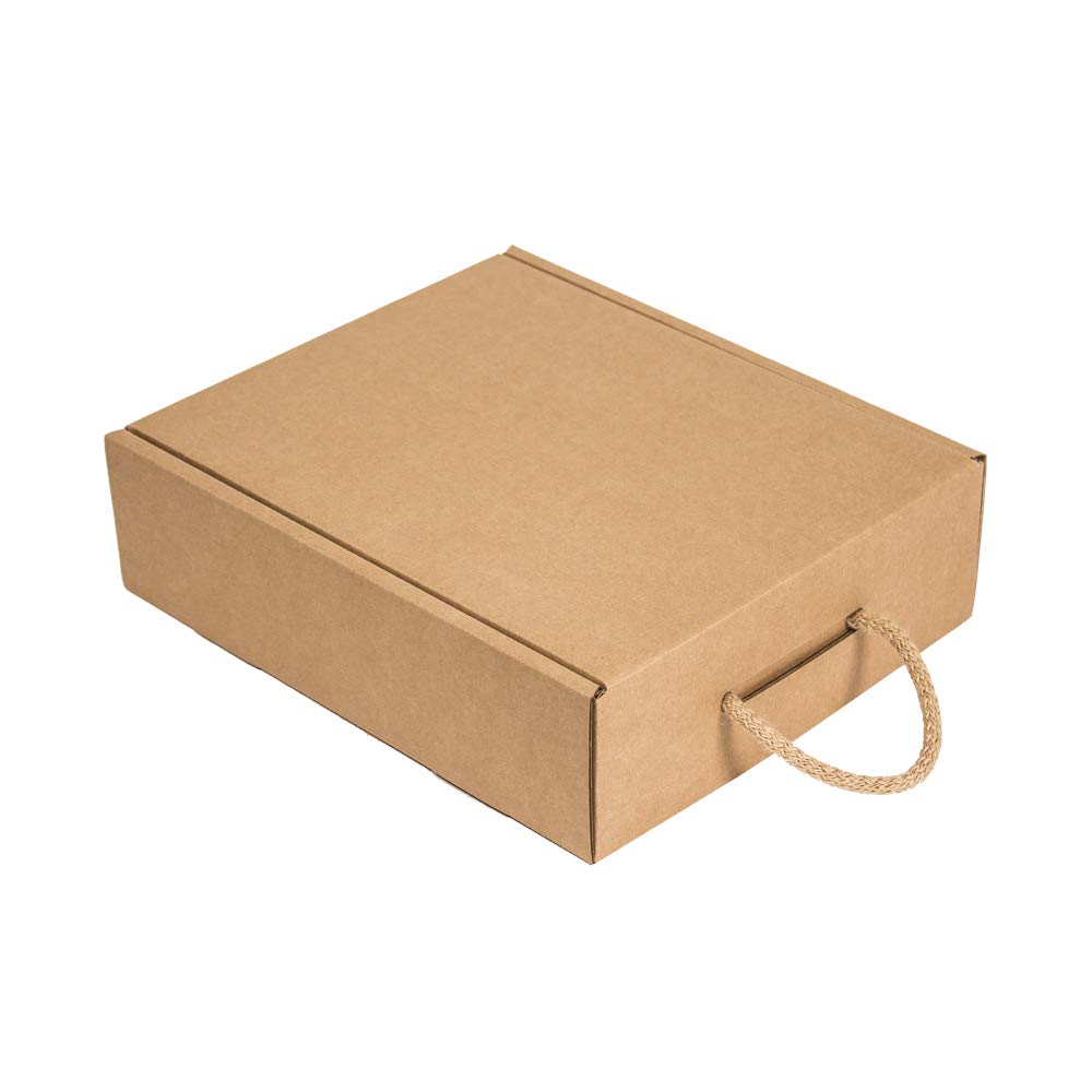 Only Boxes, Estuche para 3 botellas, Caja de cartón para cava o champagne, Caja de color kraft, 4 Unidades