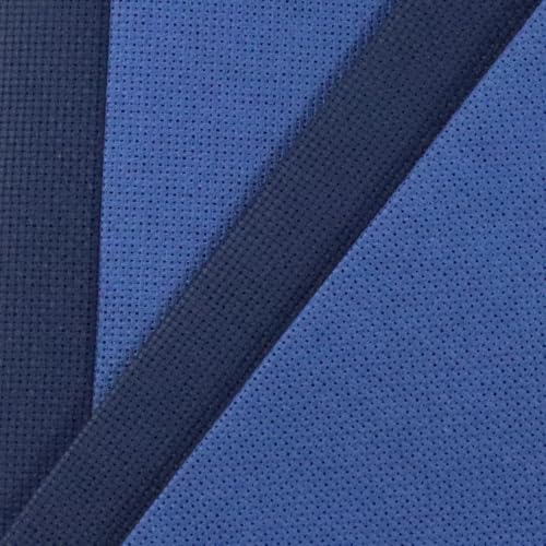 Image of KCS 4 /6 pc of 12 inch x 18 inch 18 Count Cotton Aida Cloth Cross Stitch Fabric (4 pc, Jeans Blue+Navy Blue)
