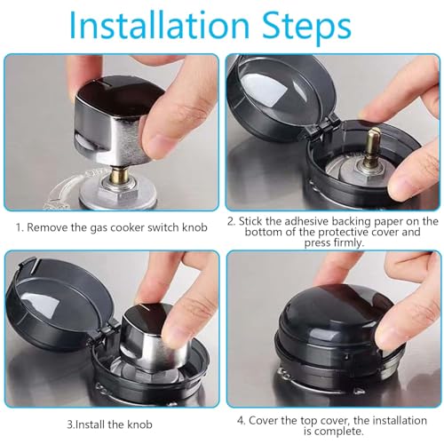 Small Size Gas Stove Knob Safety Covers: 6Pcs Child Proof Stove Covers Diameter 0.14 inches, Non-Universal Compact Size Baby Proof Oven knobs Locks for Only Height Under 1.65" - Image 6