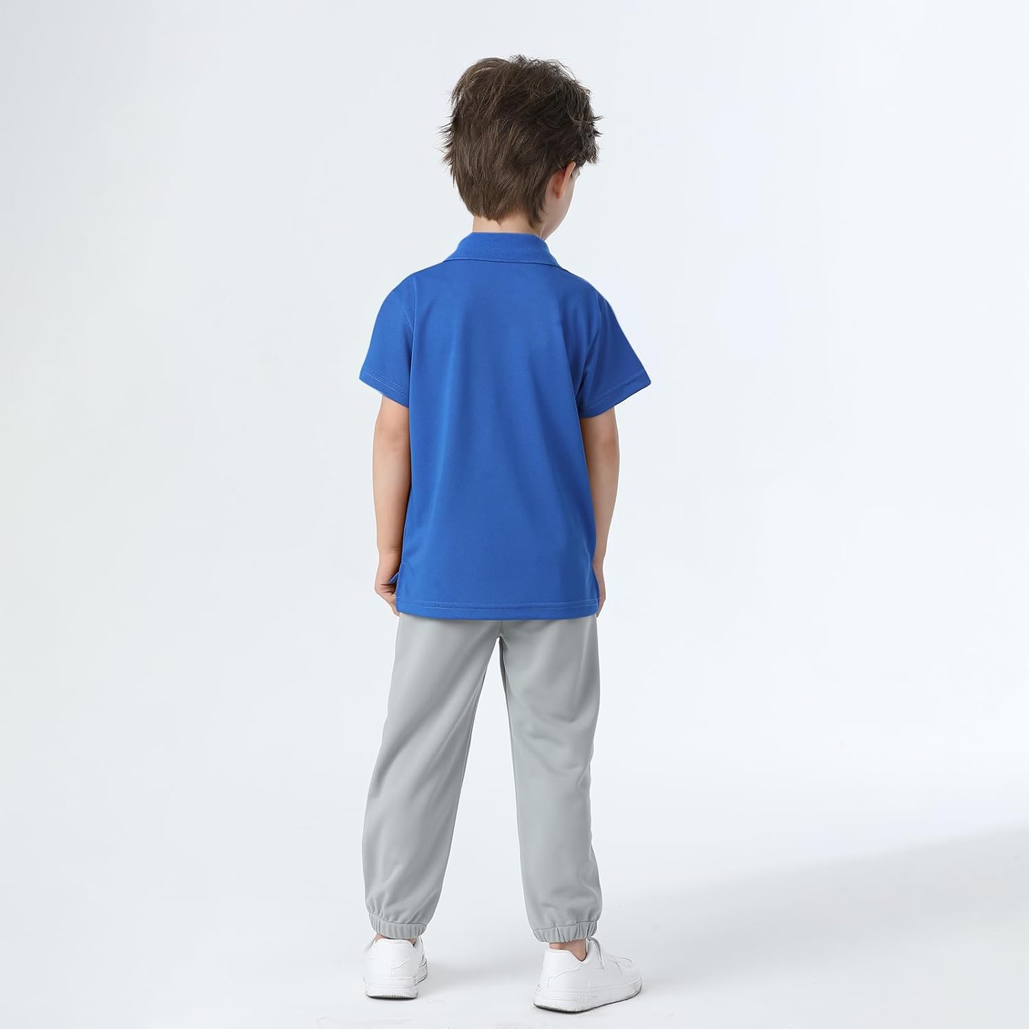 Boys Short Sleeve Pique Polo Shirt School Uniform Tops Kids Collared Golf Shirt (5-14 Yeras) - Image 6