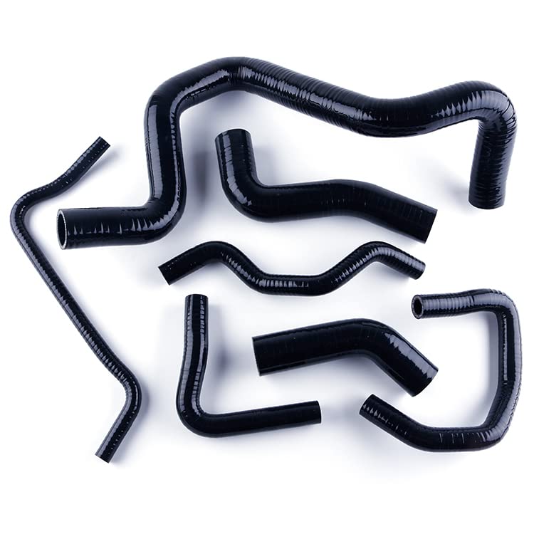 Kit de manguera de refrigerante de silicona para radiador para VW MK4 Golf/Bora/Jetta 1.8t AUM AUQ (negro)
