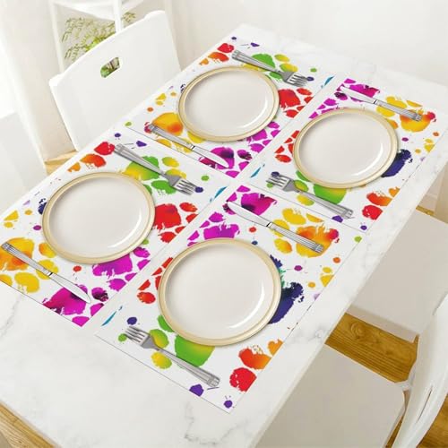 Set de table PVC lavable antidérapant cuisine et salle à manger, lot de 4 - 7
