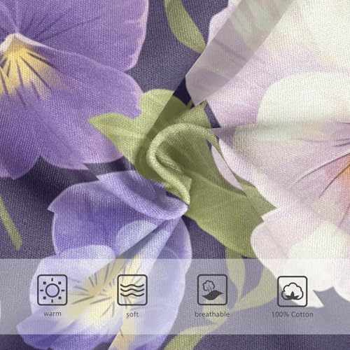 KLL The Garden Tricolor Pansy Flower Toddler Boys Pure Cotton Nighttime Underwear Cute Undies3