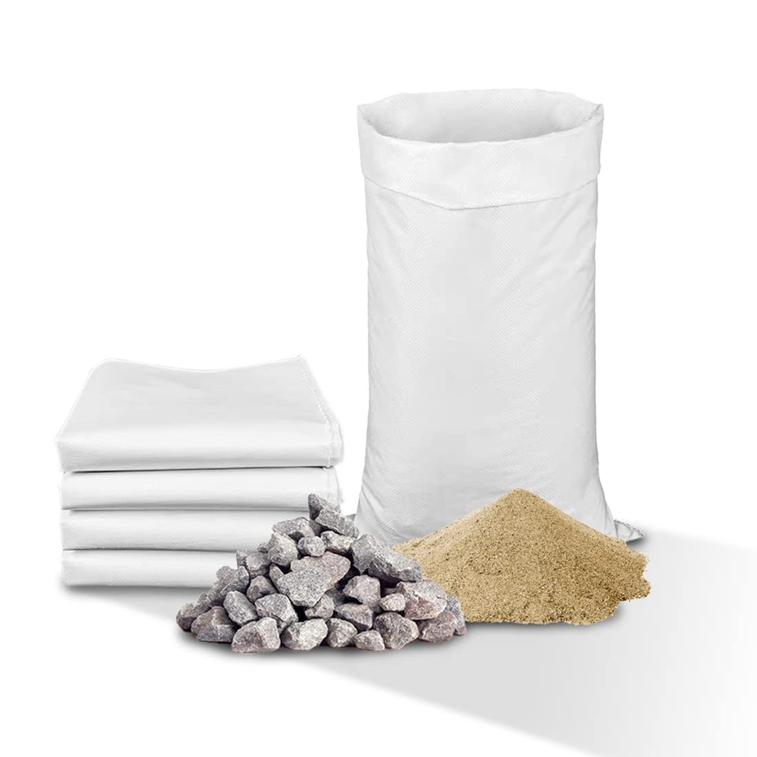 Sandbags, Polypropylene Sand Bags 10 Packs Empty Woven UV Sandbag Sand Bag for Flooding, Sand Bags Flood Protection Store Bags for Grain Garbage Yard 18.9" x 29.5" (Bundle of 10)