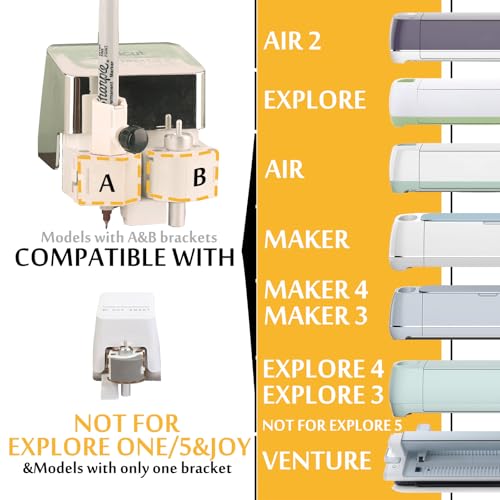 Image of Universal Pen Adapter for Maker 4 3 /Explore 4 3 /Air 2 /Air /Maker /Venture Cutting Machine,One Adapter fits All Pens Markers Less Than 0.5 inch Scoring Stylus Pen Holders Set(Not for Explore 5)