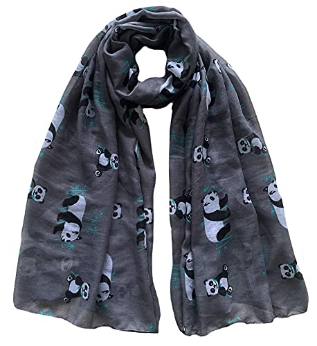 Lina & Lily Panda Animal Print Women's Scarf Shawl Wrap Lightweight2