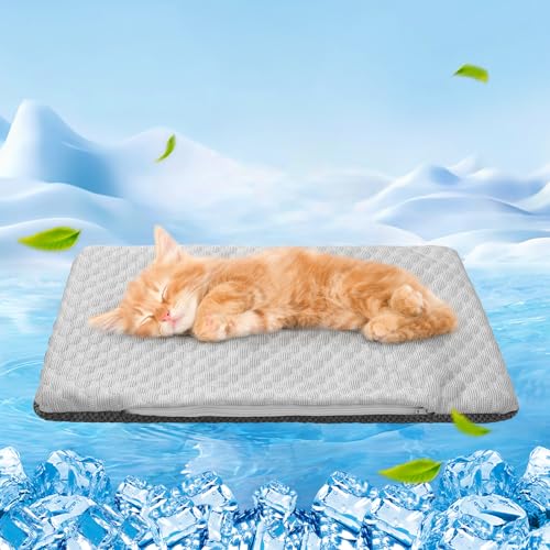 BEAUTYZOO Cooling Mat for Cats, Reversible Warm & Cooling Cat Bed,26" X 17"