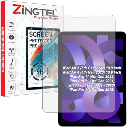 Image of Screen Guard Compatible With iPad Pro 11 (2018 /2020 /2021 /2022 /1st /2nd /3rd /4th Gen 11 inch Inch) & Pad Air 4 /Air 5 Tab 10.9 inch Inch Tablet Flexible Screenguard Not a Tempered Glass Screen Guard