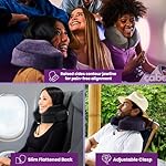 Cabeau Evolution Classic Neck Support Pillow - Neck Pillow for Traveling - Memory Foam Airplane Pillow with 360-Degree Comfort - Head & Chin Support Pillows for Sleeping Upright - (Navy) - Image 3