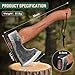 Freelander Camping Hatchet Axe, 11'' Hand-Forged Axe with Sheath, Bushcraft Axe for Chopping Wood– Ideal for Outdoor, Gardening, Survival, Wood Carving