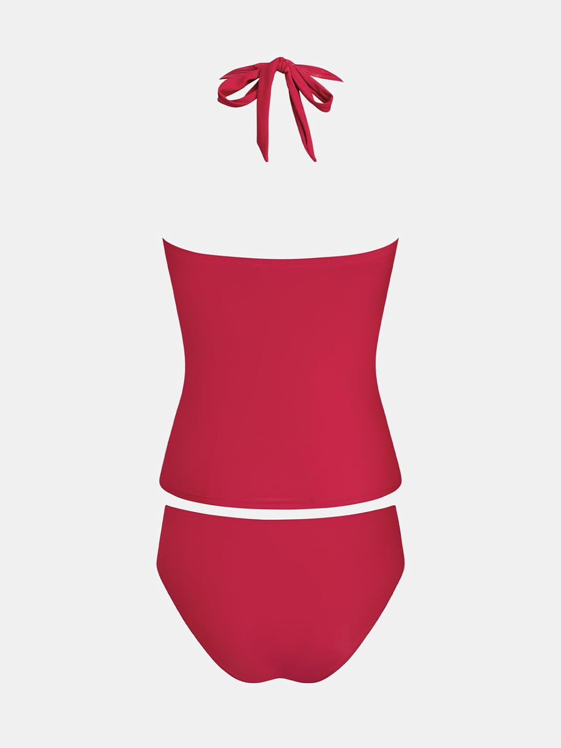 CUPSHE Women's Tankini Sets V Neck Two Piece Cutout Tummy Control Halter Bathing Suits