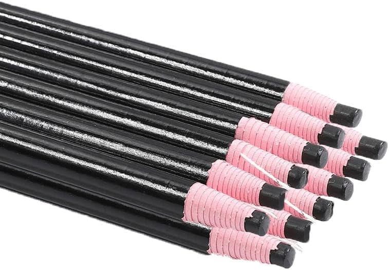 12 Piece Sewing Marking Tracing Pencil Colorful Drawing Crayon for Clothing Leather Shoe Line Positioning Free Cutting (Black)