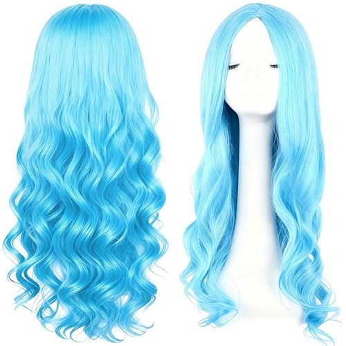 Sky Blue Wigs for Women, Wigs for Women about 70cm Stylish W