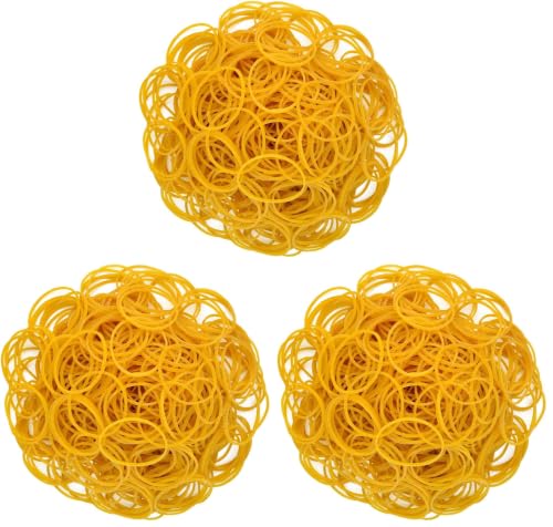 Image of Wobe 1000pcs Rubber Bands, Bank Paper Bills Money Dollars Elastic Stretchable Bands, Sturdy General Purpose Rubber Band (Pack of 3)