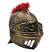 LOOYAR Medieval Knight Soldier Warrior Costume Helmet Hat Sallet with Red Plume and Folding Face Mask for Battle Play Halloween Cosplay LARP