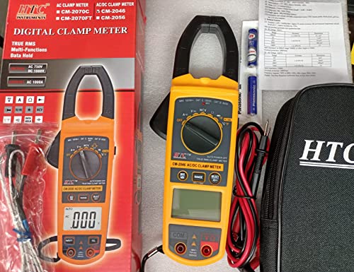 Image of Artist Unknown HTC Instrument CM-2046 Digital AC DC Clamp Meter 1000 Amp, Red