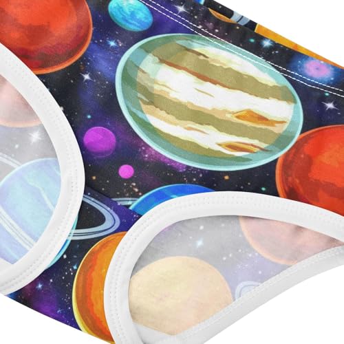 Joisal Toddlers Underwear Floral 2t Cotton Girl Panties Cute Fun Print Briefs Kids Undies Colorful Outer Space Planets4