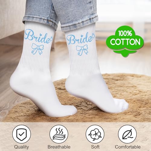 Image of Juesly Bride Gifts with Bride Socks,Wifey Socks as Bachelorette Gifts for Bride,Gifts for Wife