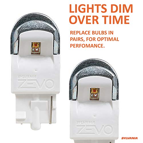 Sylvania - 7440 T20 Zevo Led Red Bulb - Bright Led Bulb, Ideal For Stop And Tail Lights (Contains 2 Bulbs) #TOP1