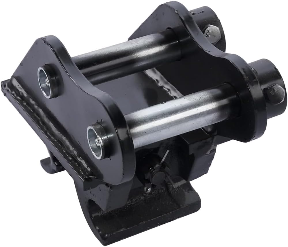 Quick Hitch Coupler Mini Excavator Attachment for Coupling and Backhoe Use 90MM Span, 25MM Hole Diameter