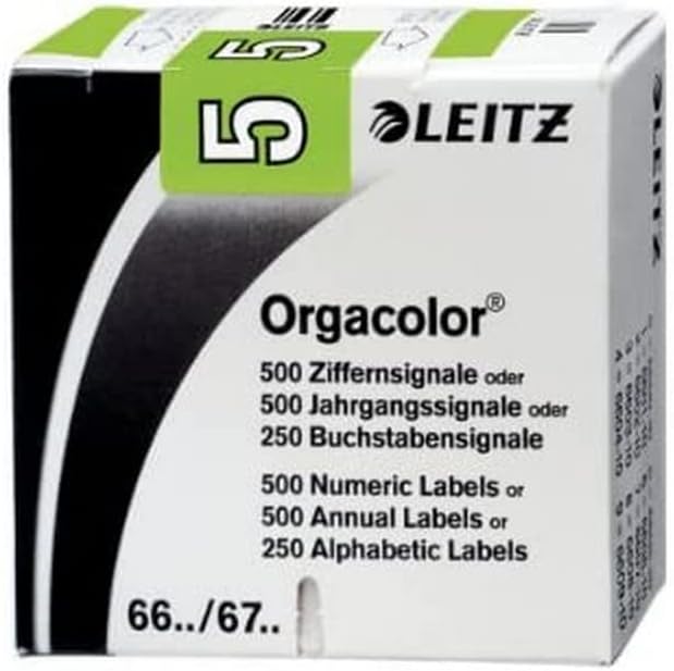 Leitz Orgacolor 66021000 Number Sign Card "2" Pack of 500 Red